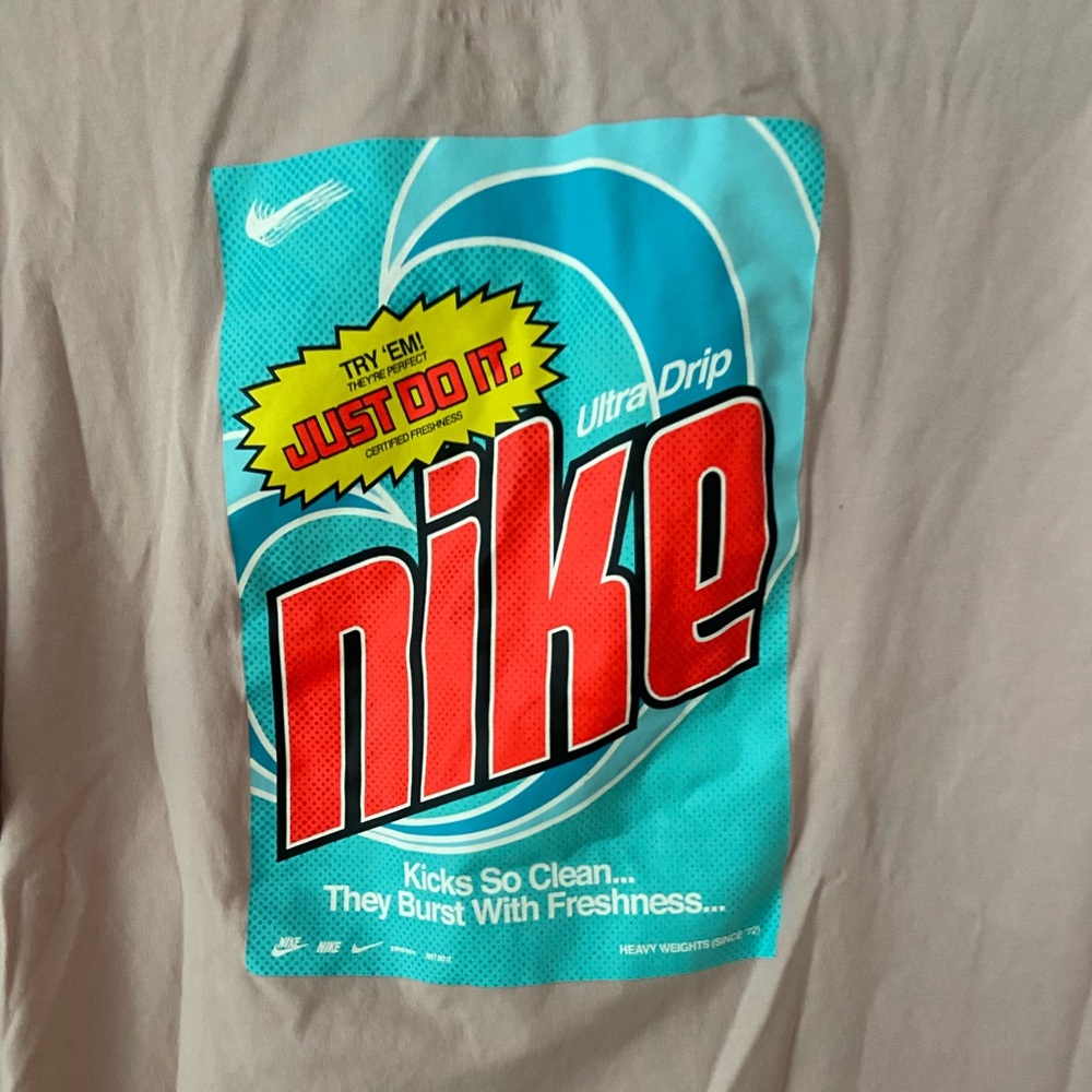 Nike ultra drip graphic tee large pink swoosh